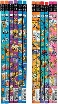 Raymond Geddes Dog Man Pencils With Erasers Pack of 36
