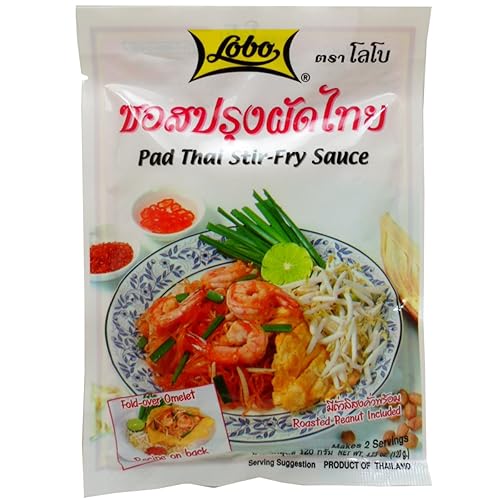 Lobo Salsa salteada Pad Thai 4.23 oz (4.23 onzas) Comida tailandesa X 2 bolsas