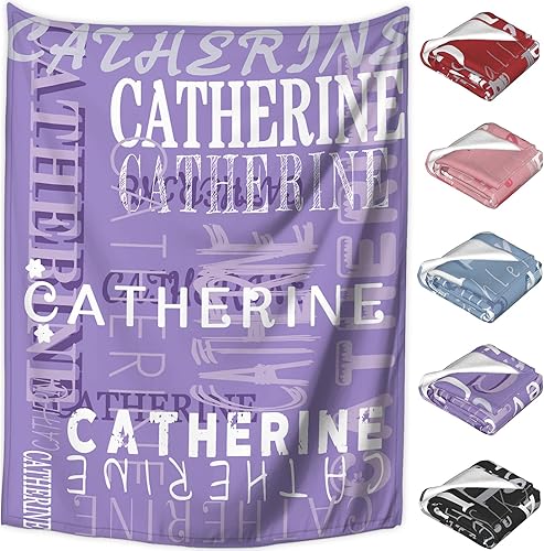 Miniatura 1 de Cobijas con nombre personalizado, mantas de franela personalizadas para bebés, niños y adultos con nombres, regalo de cumpleaños, día de San