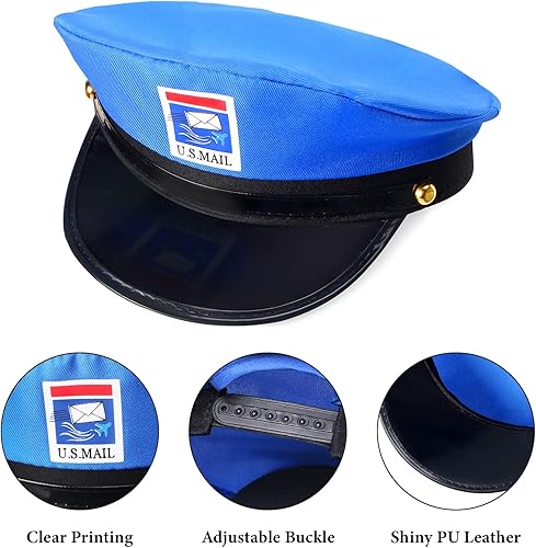 Miniatura 3 de Disfraz de cartero para niños, sombrero de cartero de señor cartero, bolsa de lona, chaleco, sobres para Halloween, día de la carrera, disfraz postal