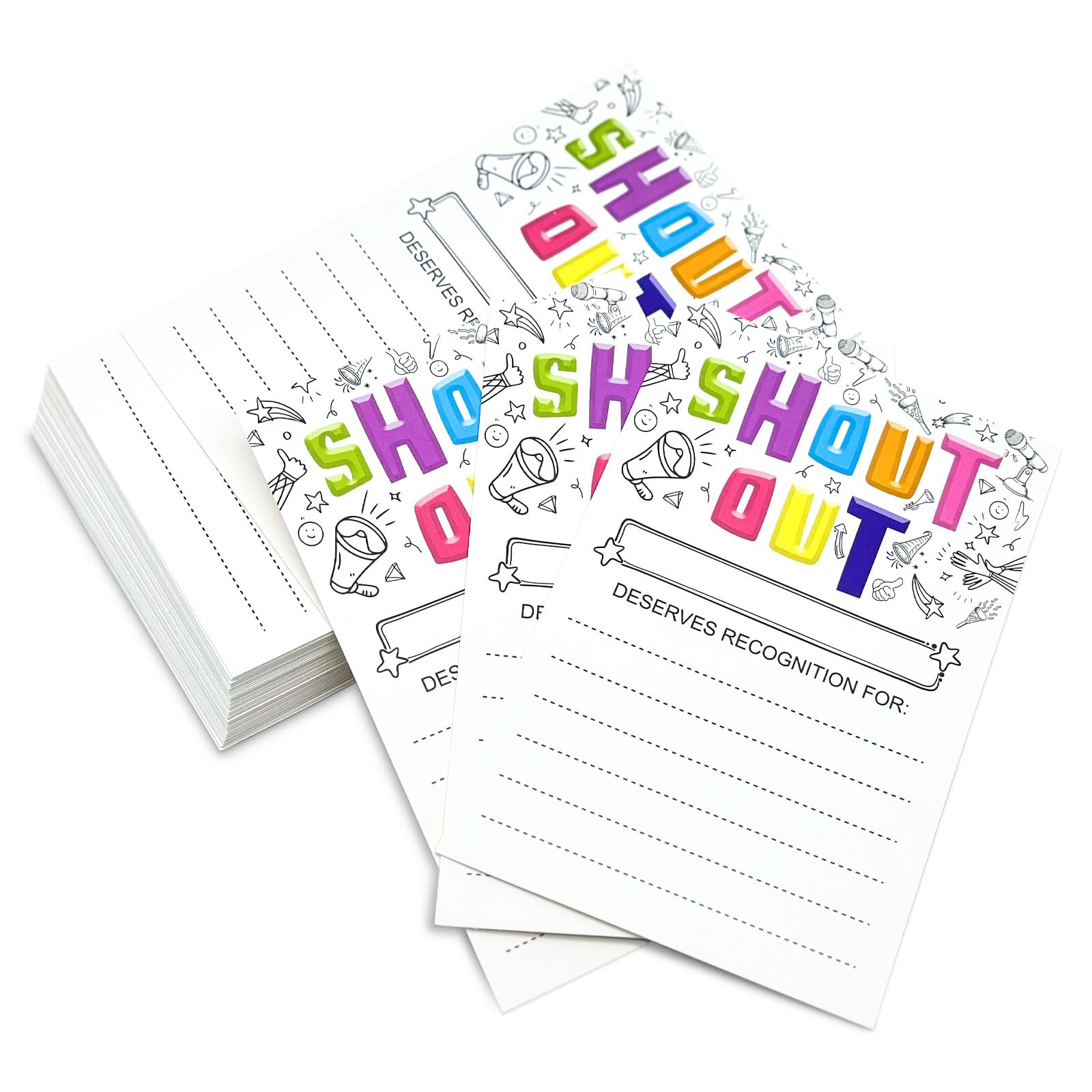 ainifv Shout Out Cards 50-Pack for Employees, Teachers, Students, Office Staff - Recognition and Reward Card on the Office or School Bulletin Board