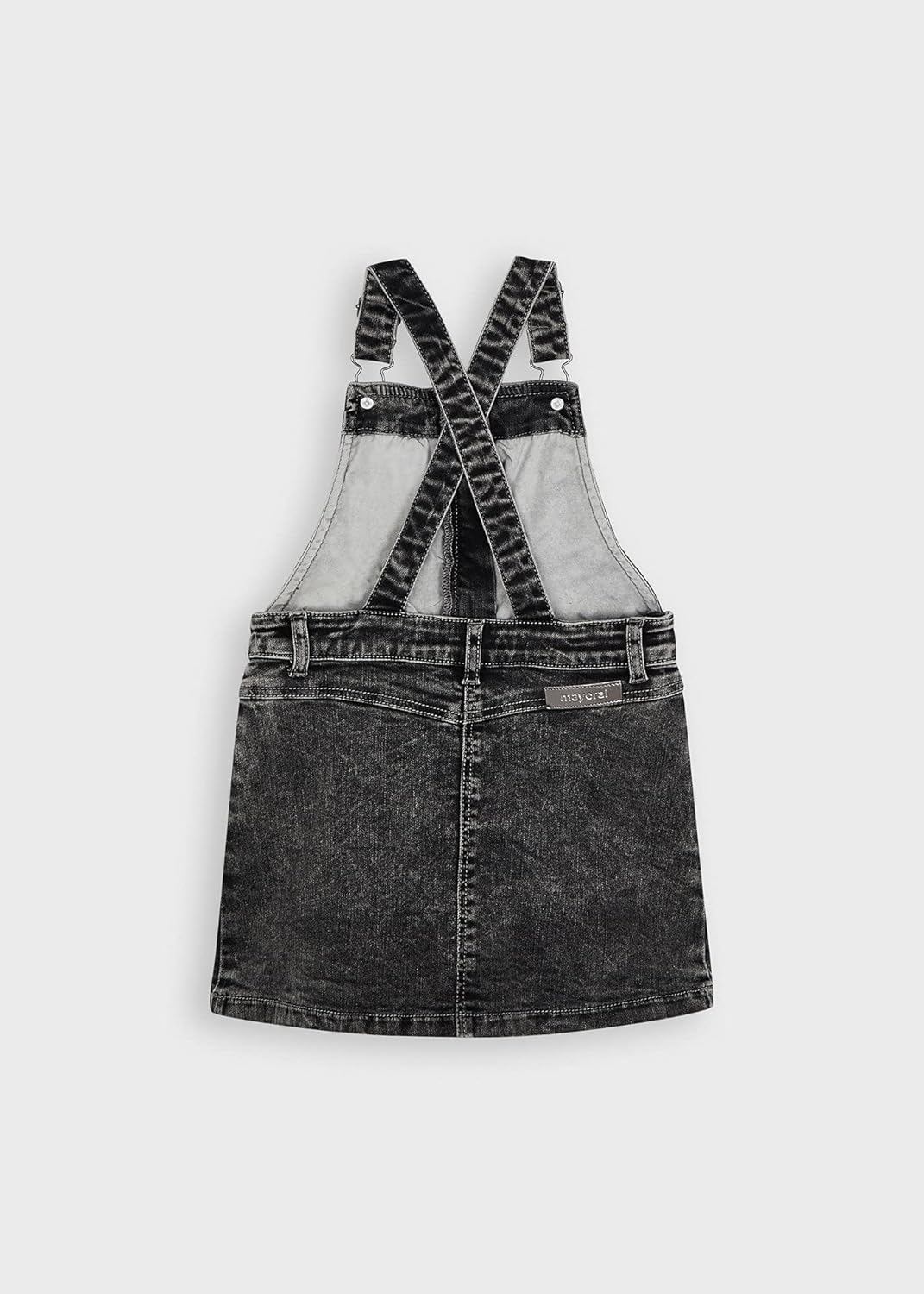 Mayoral Denim Dungaree Skirt for Girls Gray