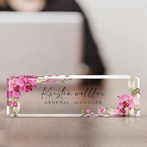 Miniatura 5 de Placa de nombre personalizada para escritorio de oficina, placa de nombre personalizada para escritorios, decoración de escritorio de oficina de
