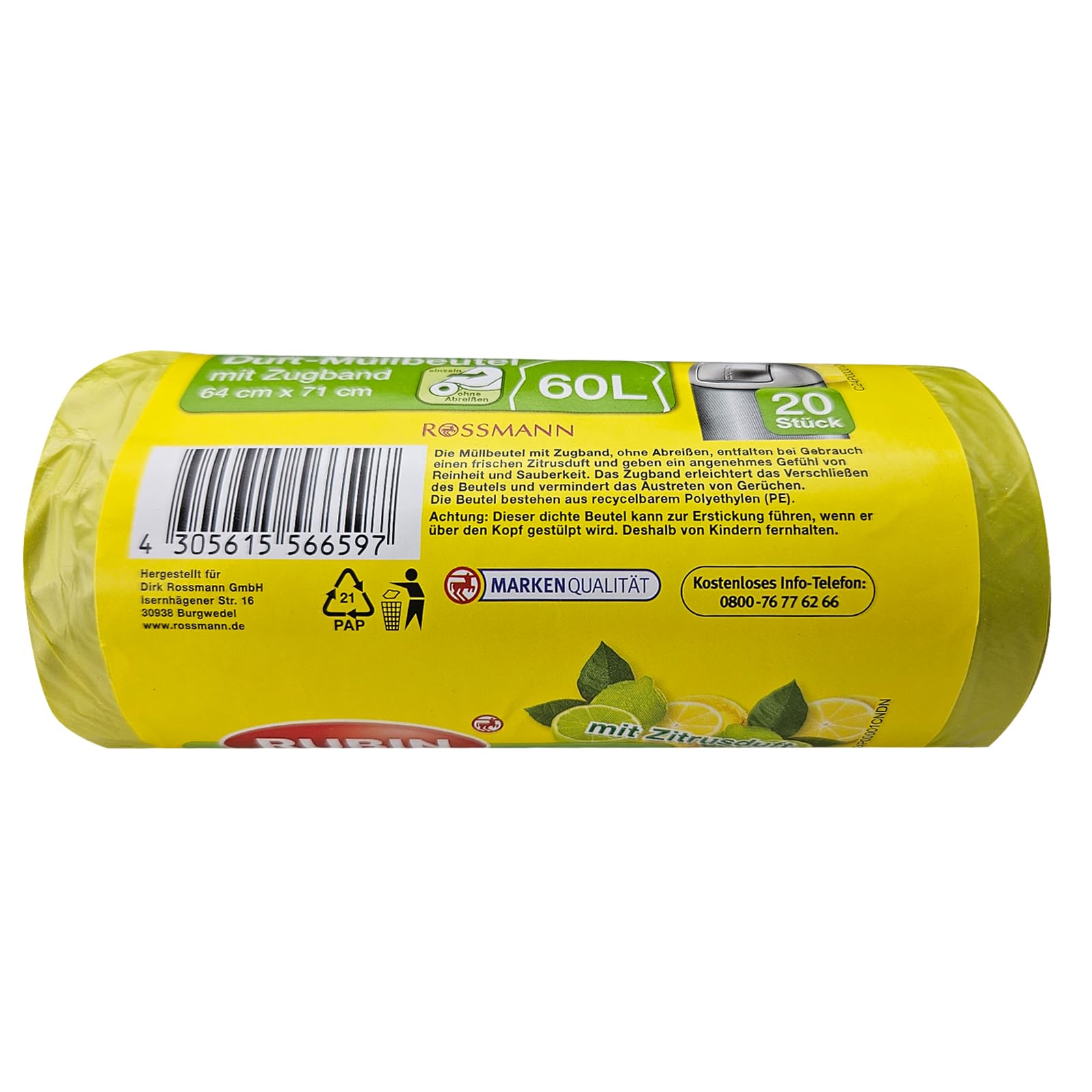 KOTARBAU® Lot De 2 Sacs Poubelle 35L Avec Cordon De Serrage