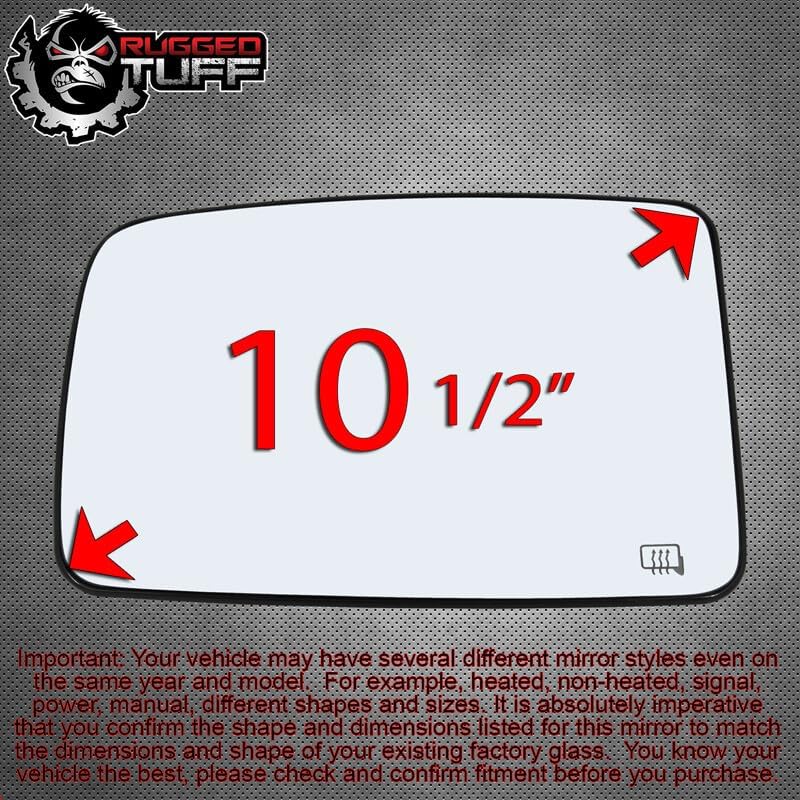 Miniatura 6 de Montaje de cristal del espejo lateral del conductor con placa trasera de plástico calentada compatible con Ford Expedition, Lincoln Navigator