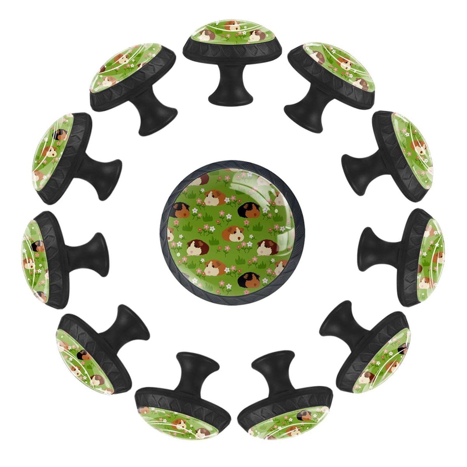 Poignées de tiroir cochon d'Inde 35mm lot de 12 boutons de meuble pour commode crèche