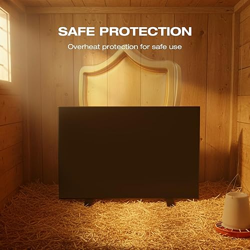 Miniatura 6 de H&G lifestyles Calentador de gallinero, calentador de gallinero acogedor para invierno, panel de calor radiante con temperatura ajustable,