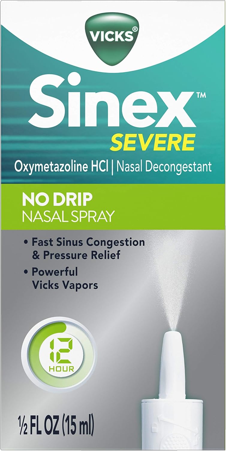 Vicks Sinex Severe No Drip Sinus Congestion Nasal Spray 0.5 fl oz - with Powerful Vicks Vapors (OLD)