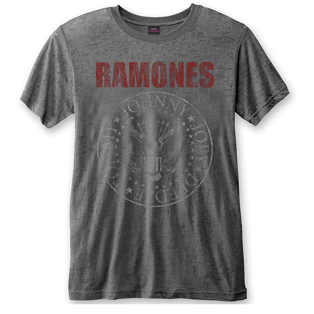 Rock Off Officially Licensed Products Men's Grey Ramones Presidential Seal Official Tee T-Shirt Unisex (Xx-Large)