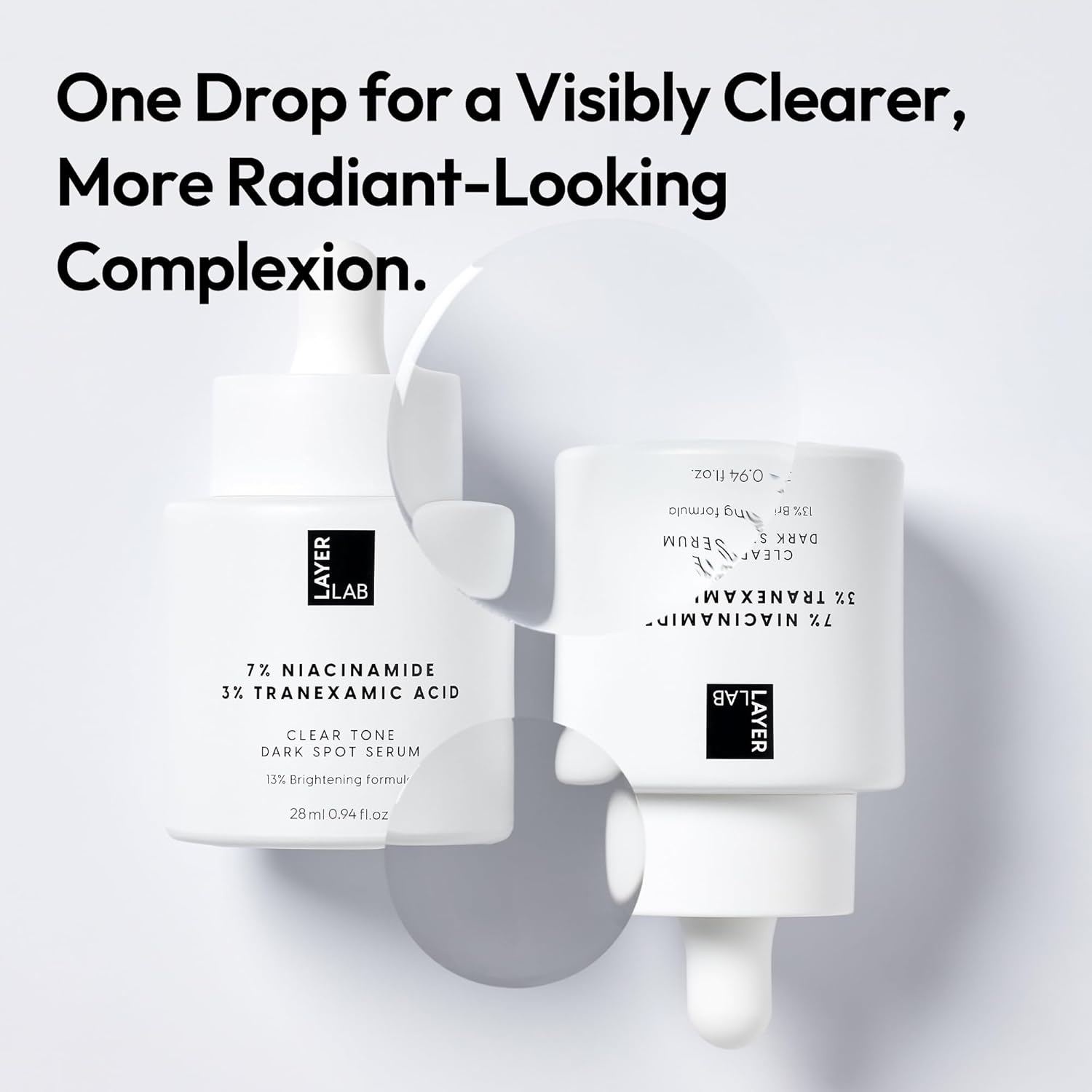 LAYERLAB Niacinamide 7% & Tranexamic Acid 3% Dark Spot Appearance Serum | 13% Radiance Complex Visibly Evens Skin Tone Look | Hydrating K-Beauty Skincare 0.94 fl.oz