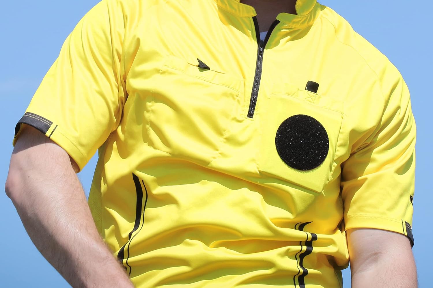 Kwik Goal Official Referee Jersey, Hi-Vis Yellow, Medium