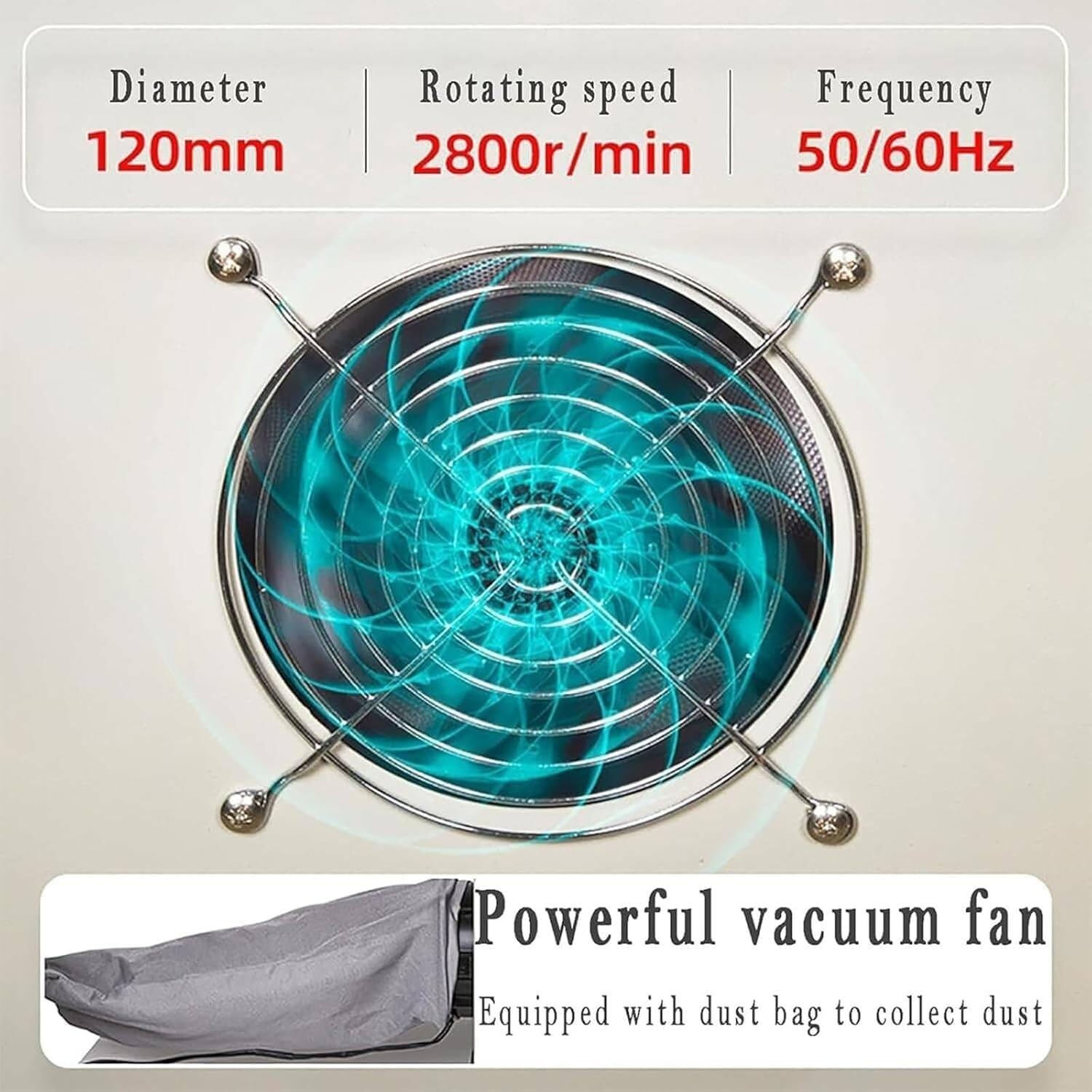 Dental Polishing And Grinding Box, Lab Sandblaster Dust Collector, 2800 Rpm Powerful Fan, With Led Light, Dust Bag, For Engraving/Polishing