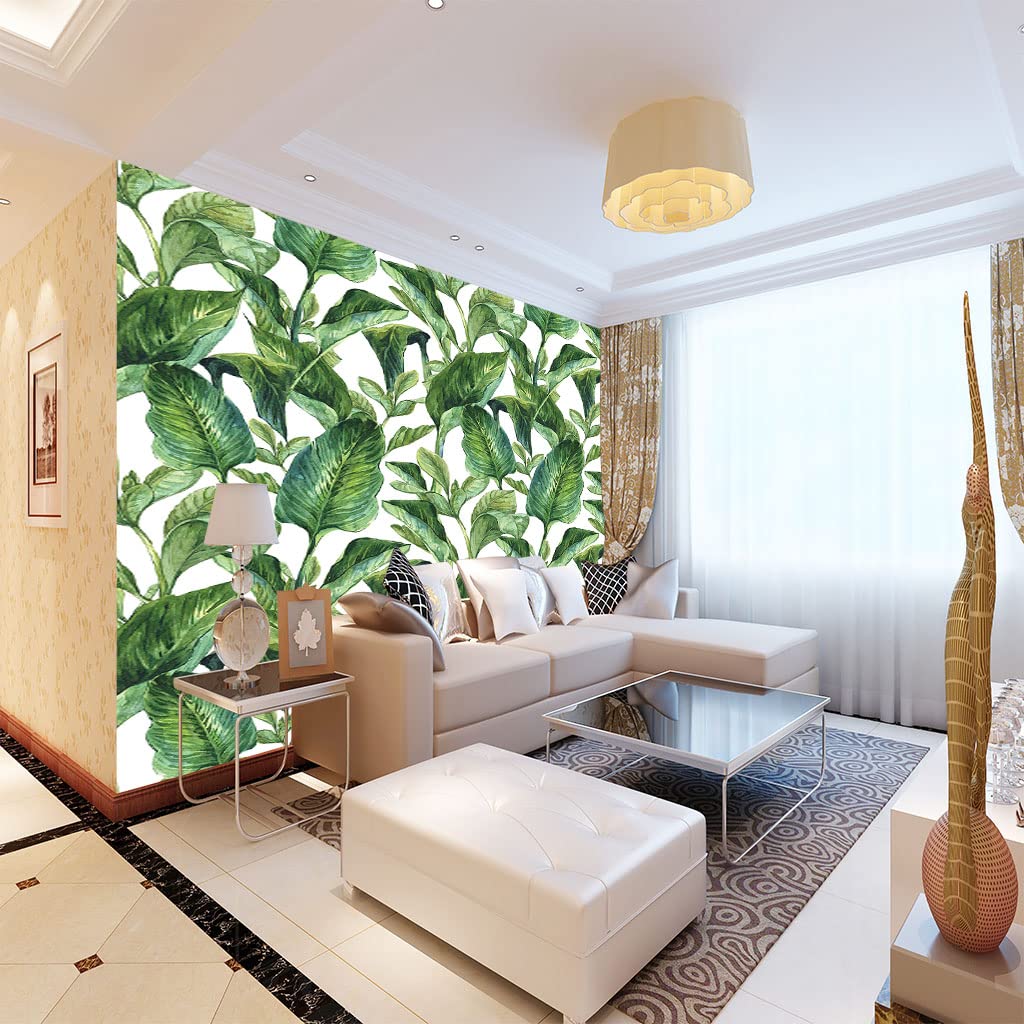 Papier peint panoramique chambre et salon motif végétal moderne