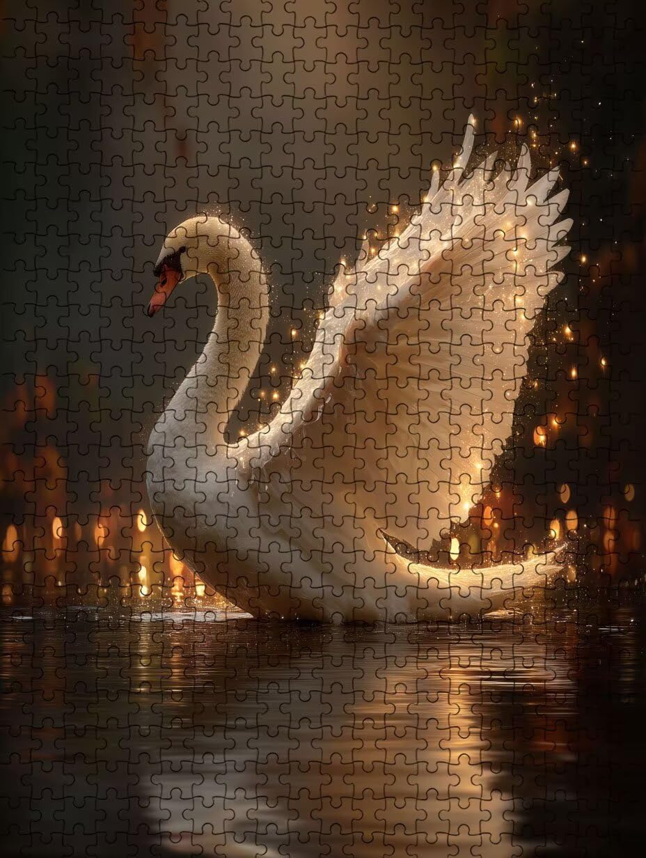 Puzzle de 4000 para Adultos, Cisne Blanco En El Lago, Clásicos YHPGL7-332