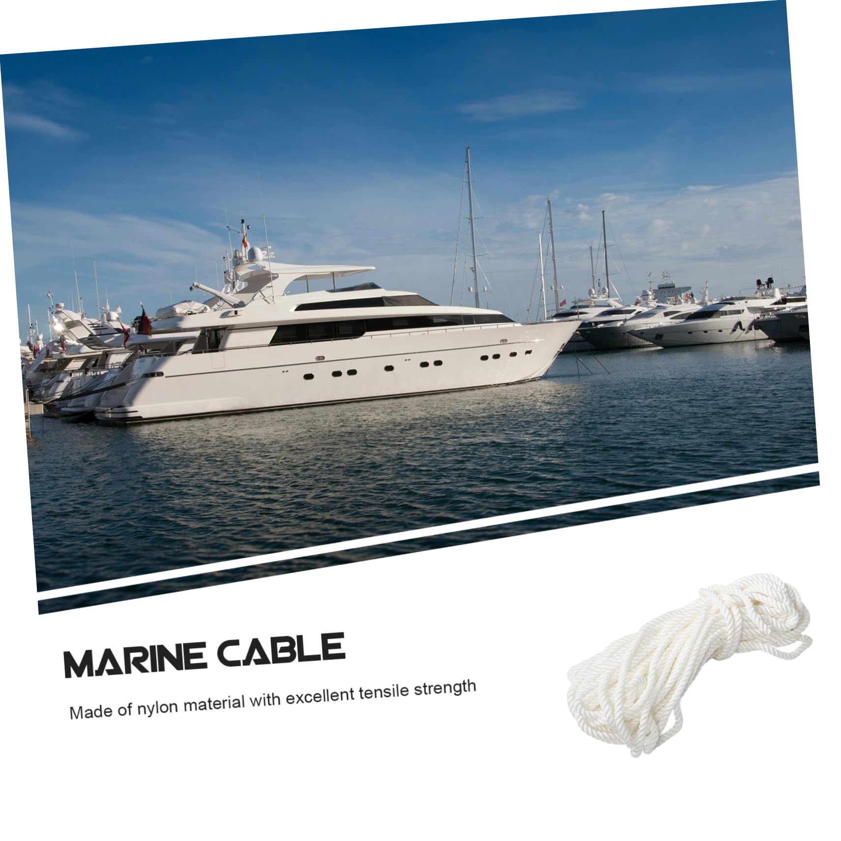 1rolle Nylonseil Strapazierfähige Weiße Leine Für Bootsanlegungen Mooring Und Ankern Vielseitig Einsetzbar Für Yachten Und Boote