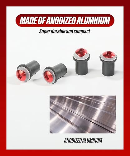 Vista 10 de ESEWALAS 10 tornillos para parabrisas, kit de tornillos para parabrisas de motocicleta, accesorios de automóvil, carenado de motocicleta, tornillos