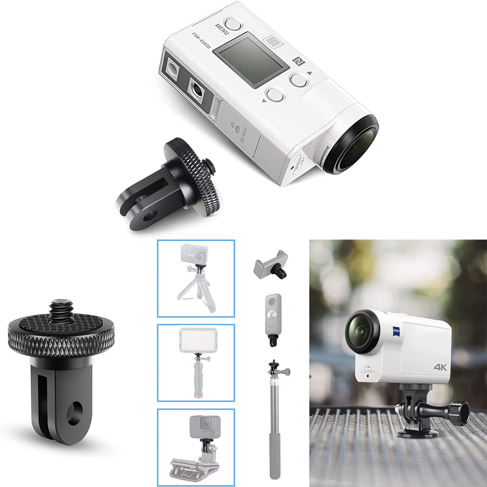 Adattatore Filettato Set 8 Adattatori Vite Treppiedi - Convertitori 1/4" E 3/8" Per Fotocamere, Cavalletti E Supporti Adattatori Per Attrezzatura Video - Foto 11