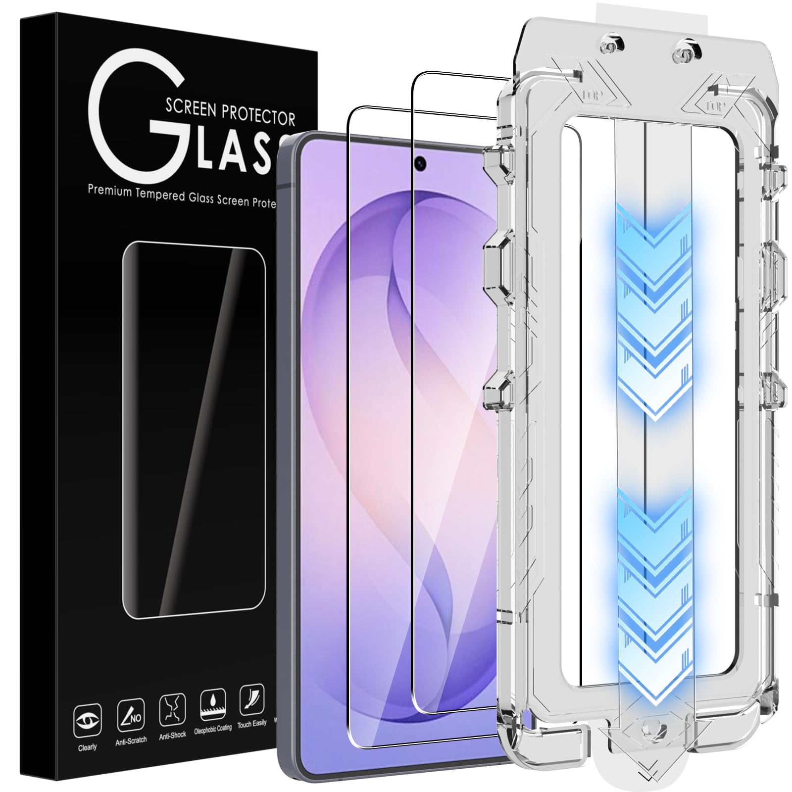 WFTE [2 Stück Schutzfolie für Samsung Galaxy S26 Ultra 5G Panzerglas Glasfolie 9H Härte, Anti-Kratzen, Anti-Bläschen Displayschutzfolien Panzer Schutz Glas für Samsung S26 Ultra
