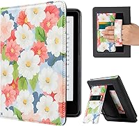 Vista 37 de CoBak - Funda para Ereader de piel sintética duradera con función de apagado y encendido automático, ranura para tarjetas y correa para la mano - Se