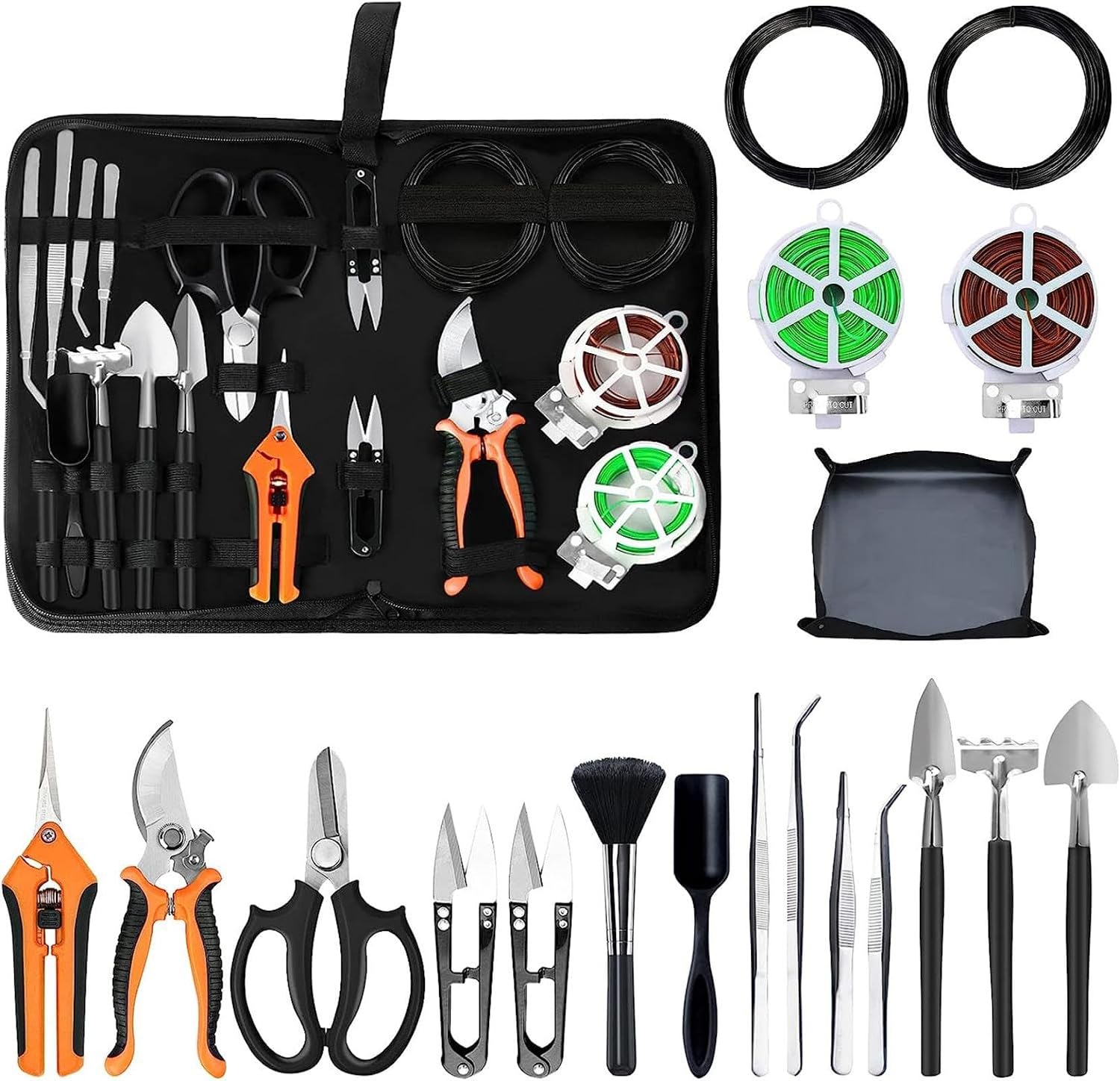 Multifunctional Bonsai Tree Kit 20 Pieces Gardening Succulent Tool Kit Bonsai Tool Kit Garden