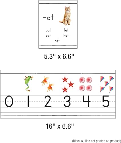 Vista 44 de Alfabeto manuscrito tradicional Carson Dellosa con juego de boletín de anuncios de fotografías (3429)