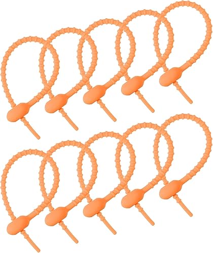 MECCANIXITY Paquete de 12 bridas de silicona reutilizables de 6 pulgadas para el hogar, oficina, cocina, organizador de bolsas de alimentos, gestión