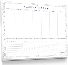 Planner Semanal com 50 folhas tamanho A4 - Art Déco