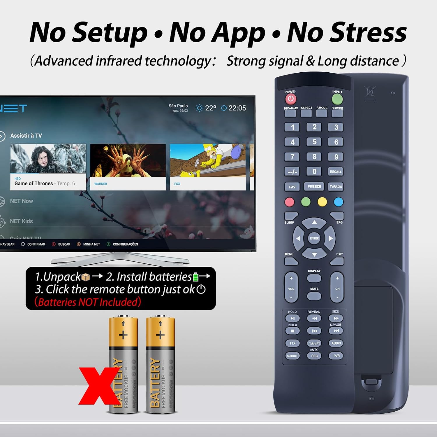 New YDX128-G11 Replace Remote Control for Kogan TV KALED48XXXZB KALED48XXXZA KALED55XXXZD image 3