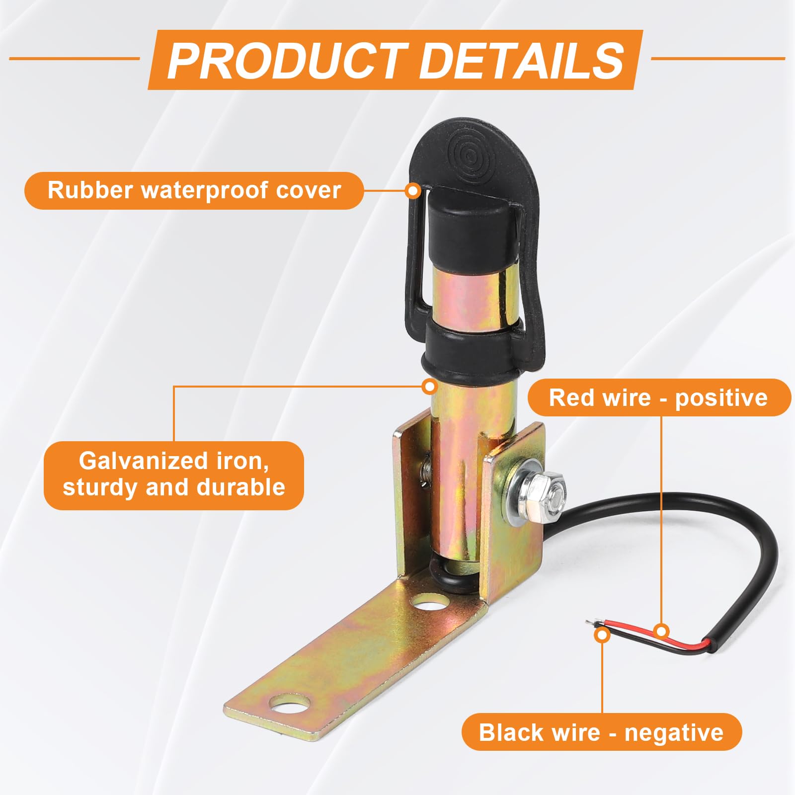 CPROSP Soporte Rotativo para Tractores Universal, Soporte Luz Giratoria con Cable y Tapa de Goma, Ángulo Ajustable