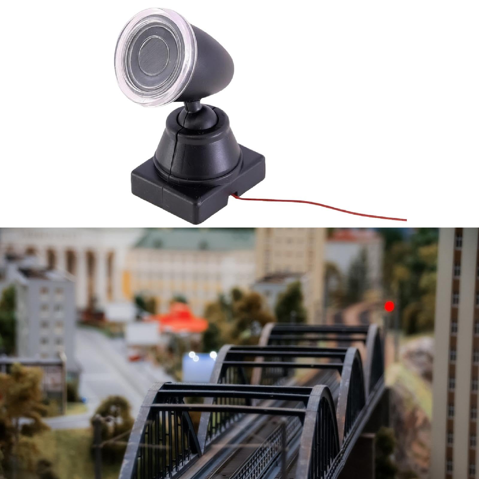 Milageto 4 projecteurs miniatures, accessoires de diorama, mini projecteurs de scène, lampadaires pour micro- à faire soi-même, échelle 1/65, Jaune