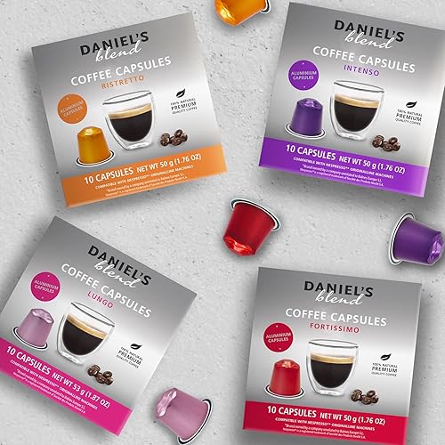 Miniatura 3 de Daniels Blend - Cápsulas de aluminio expreso compatibles con Nespresso 80 cápsulas de café intensos mixtos servidor único certificado Kosher