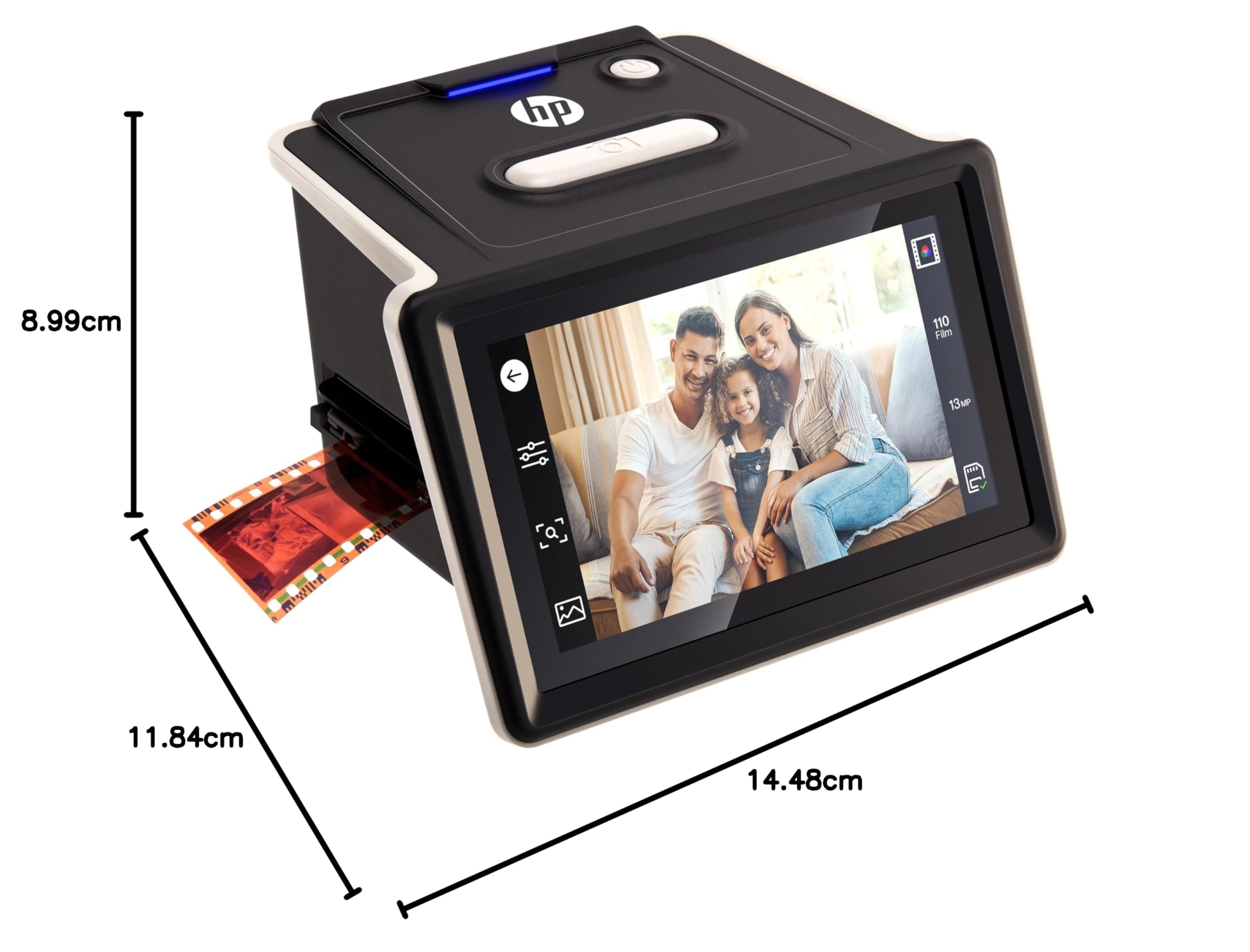 HP FilmScan Touch Screen Film & Slide Scanner Digitizer with 5” LCD Screen, Quickly Convert Negatives & Slides to Digital 22MP JPEG Photos, Compatible with 135, 126 and 110 Film & Slides — view 10