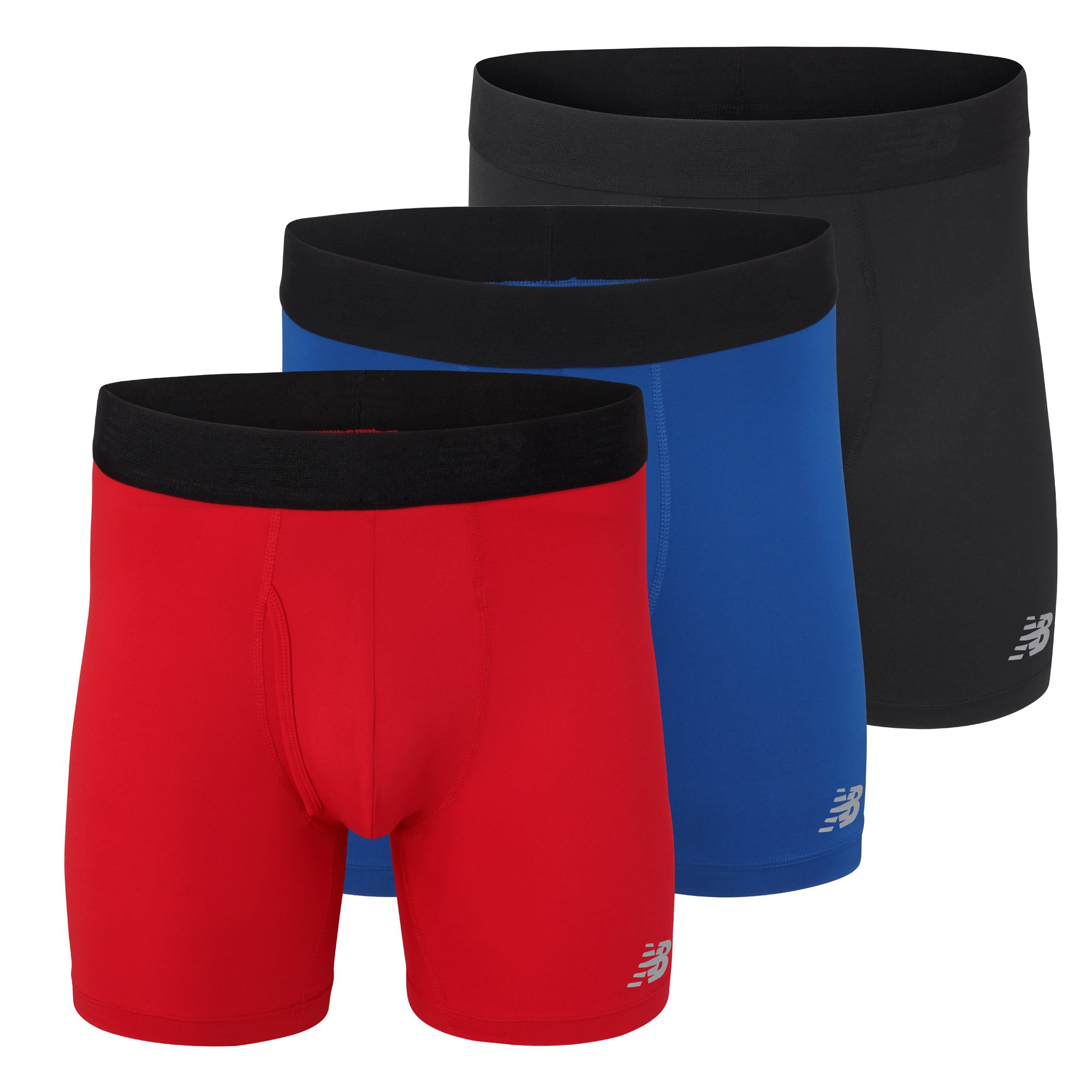 New BalanceMen's 6" Premium Performance Boxer Brief with Fly Front (3 Pack)