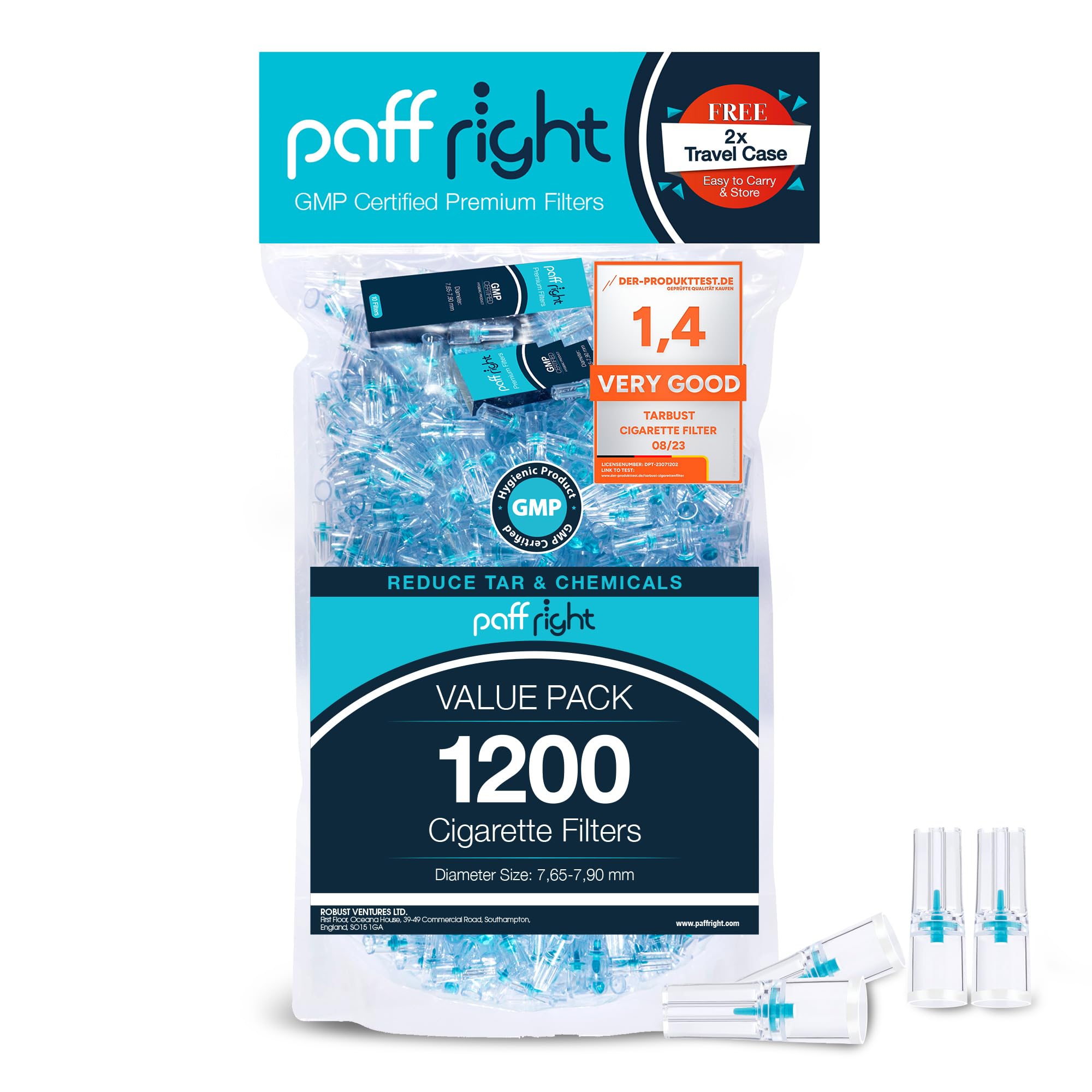 Amazon.com: Paffright 1200 Cigarette Filters That Remove Tar and Chemicals,  Reusable Filter Tips, Tar Blockers, Smart Filters for Cigarettes Tips,  Regular & King Size : Health & Household