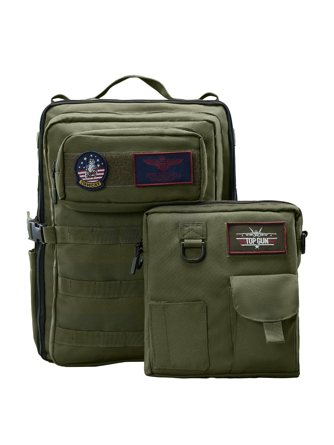 the souled store Top Gun: Maverick Gear Adult Unisex Green 40L Convertible Casual Backpacks-picture-25