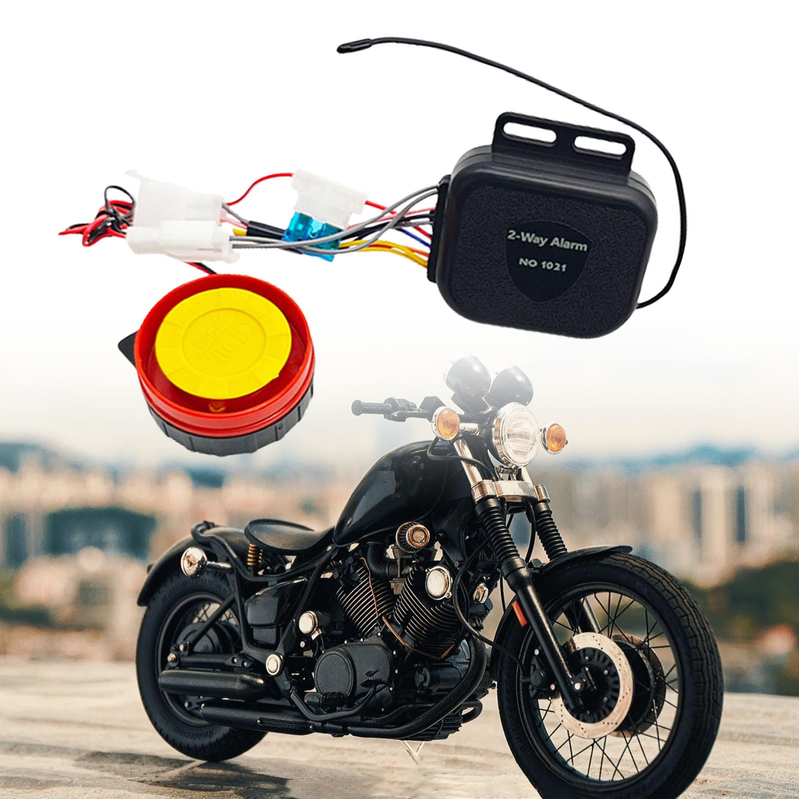 Allarme antifurto completo per bici, con avviamento, facile da usare, sistema sicuro per moto, set di allarme stabile per bici e moto, sistemi antifurto elettrici con avvio remoto per veicoli