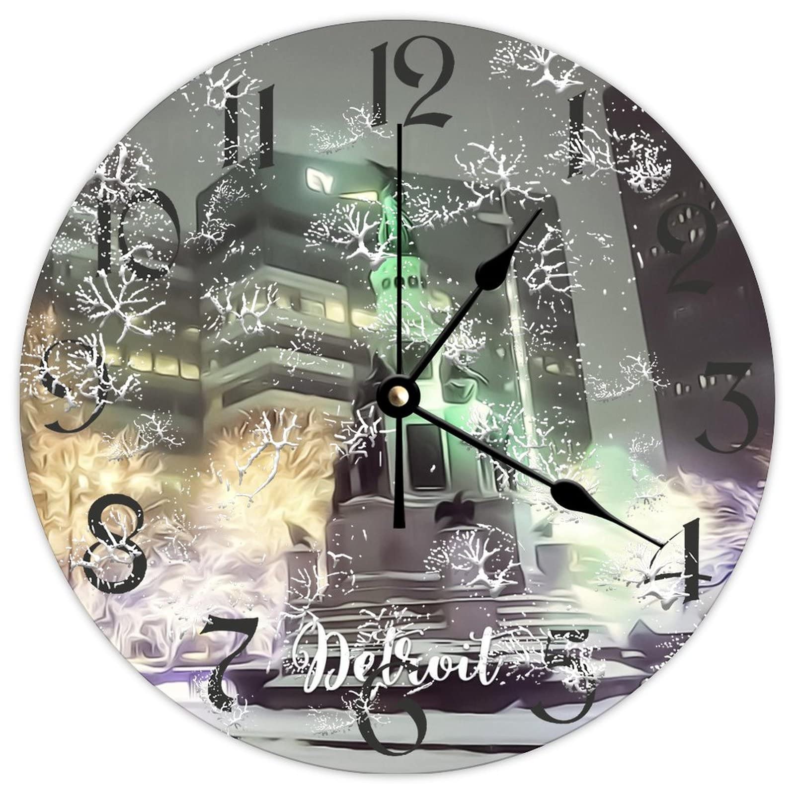 Horloge vintage Detroit City en bois le cadeau ideal pour embellir la maison
