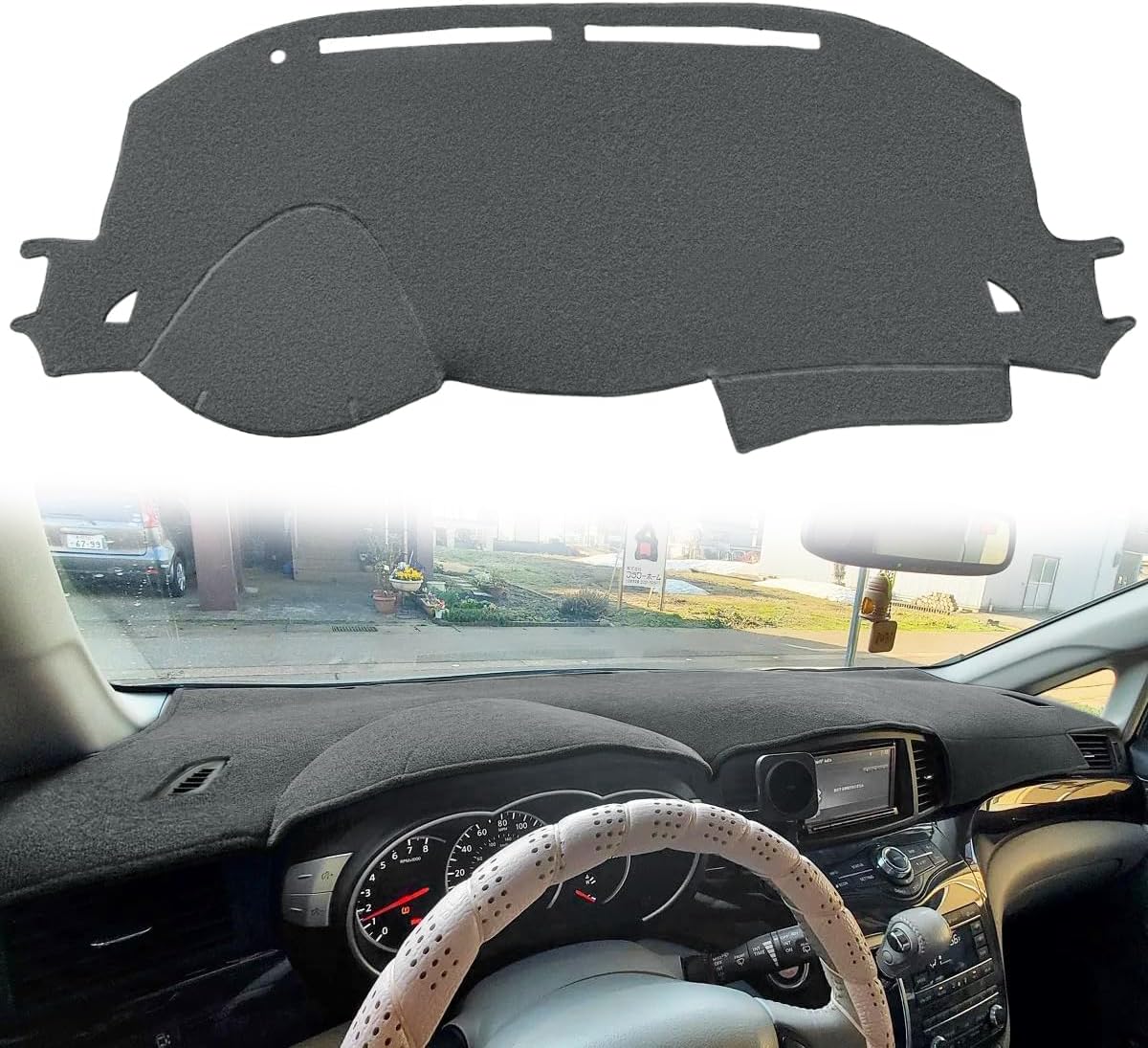 Dash Cover Mat Custom Fit for Nissan Quest Van 2011-2017, Dashboard Cover Pad Carpet Protector F156 (Darkgray)