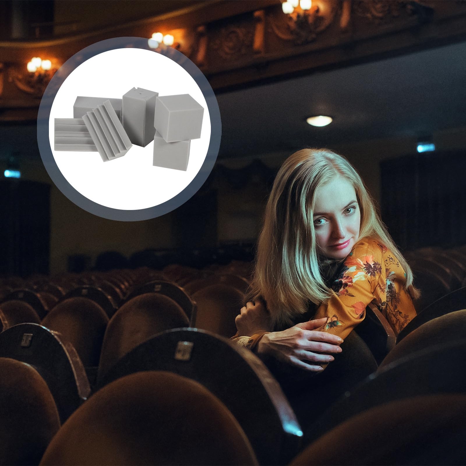 Ipetboom Trappole Acustiche Angolari per Bassi 16 Pezzi in Spugna Fonoassorbente Ignifuga per Home Theater e Sale Cinema Design a Piramide e Cubo