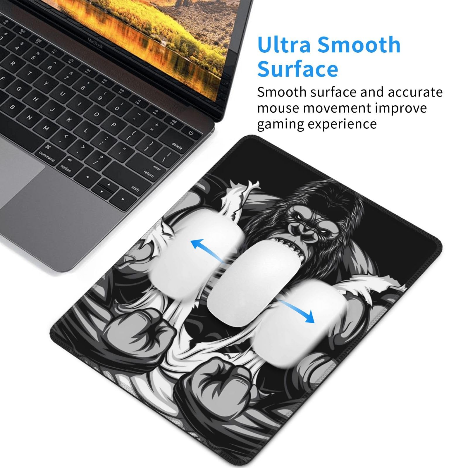Amazon.co.jp: マウスパッド 小型 デスクマット おしゃれ 筋肉 猿 滑る
