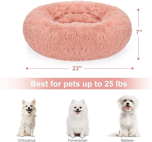 Miniatura 6 de MIXJOY - Cama ortopédica para mascotas cómoda cama redonda para perros y gatos ultrasuave lavable 23pulgadas 30pulgadas 36pulgadas