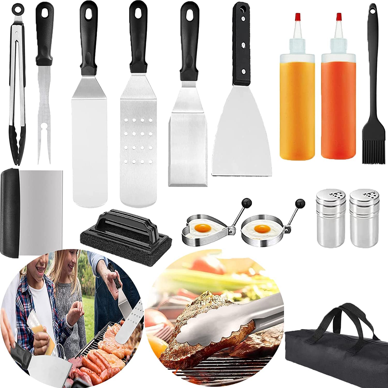 Spatule pour barbecue et kit d'accessoires de grille pour vos repas en plein air