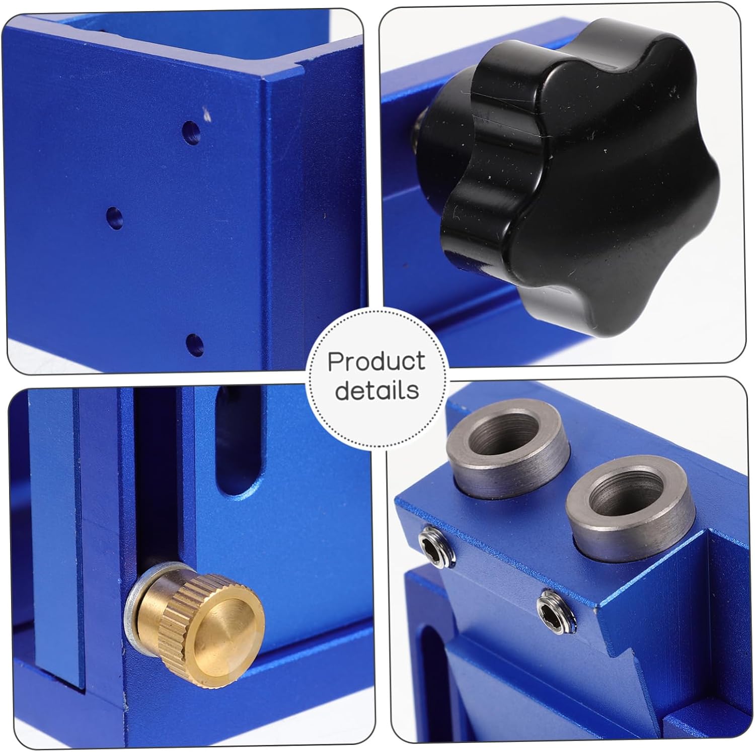 Woodworking Pocket Hole Jig Set Dual 15-Degree for Precise Dowel Alignment Portable Carpentry Tool for DIY Projects Includes Drill Bit Locator and Accessories Random Color