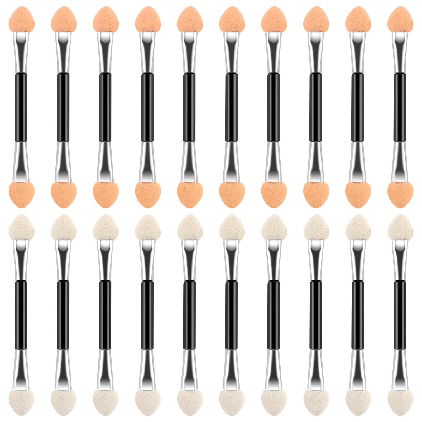 YuxianLB 20 Pcs Eyeshadow Brush Eyeshadow Applicators 3 Inch Disposable Dual Sides Eye Shadow Sponge Applicators Makeup Applicator Eye Shadow Applicator Sticks For Women Girls