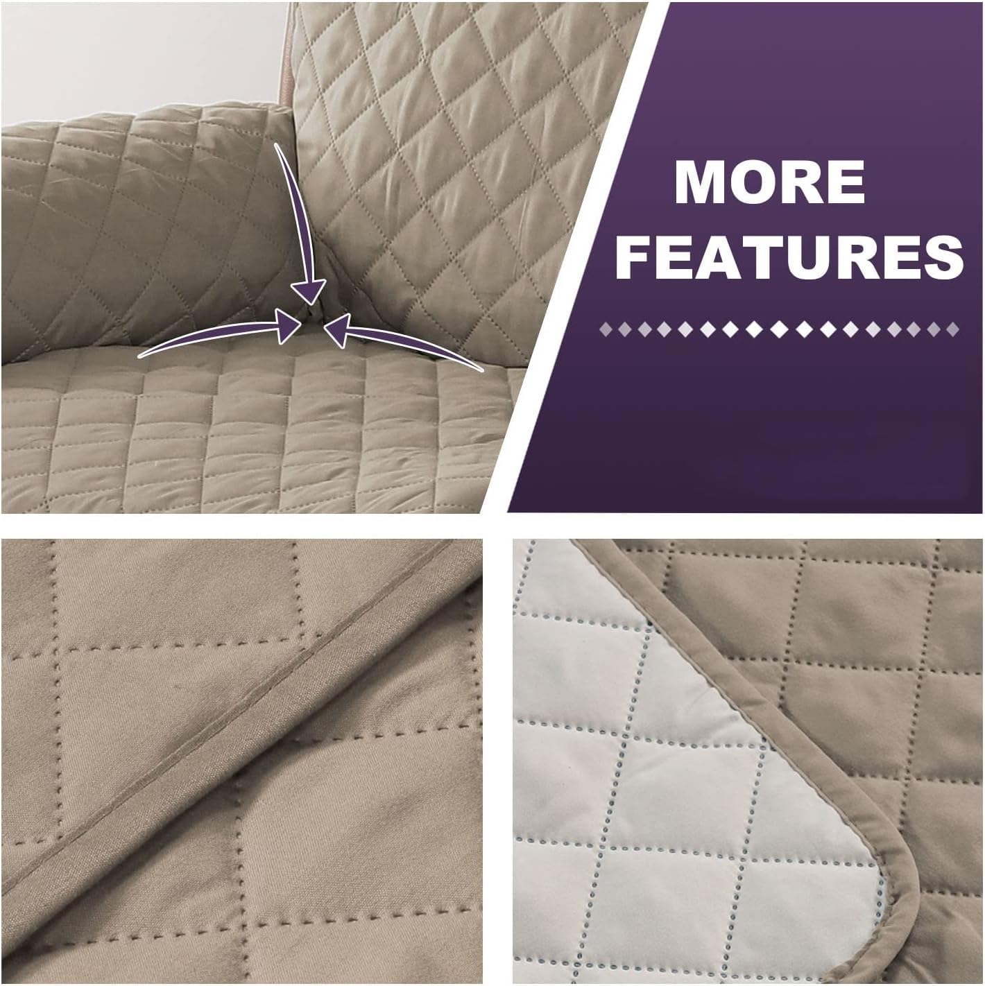 Housse Canapé Inclinable Relax 1/2/3 Places - Jacquard Extensible Antidérapante Avec Poche Latérale