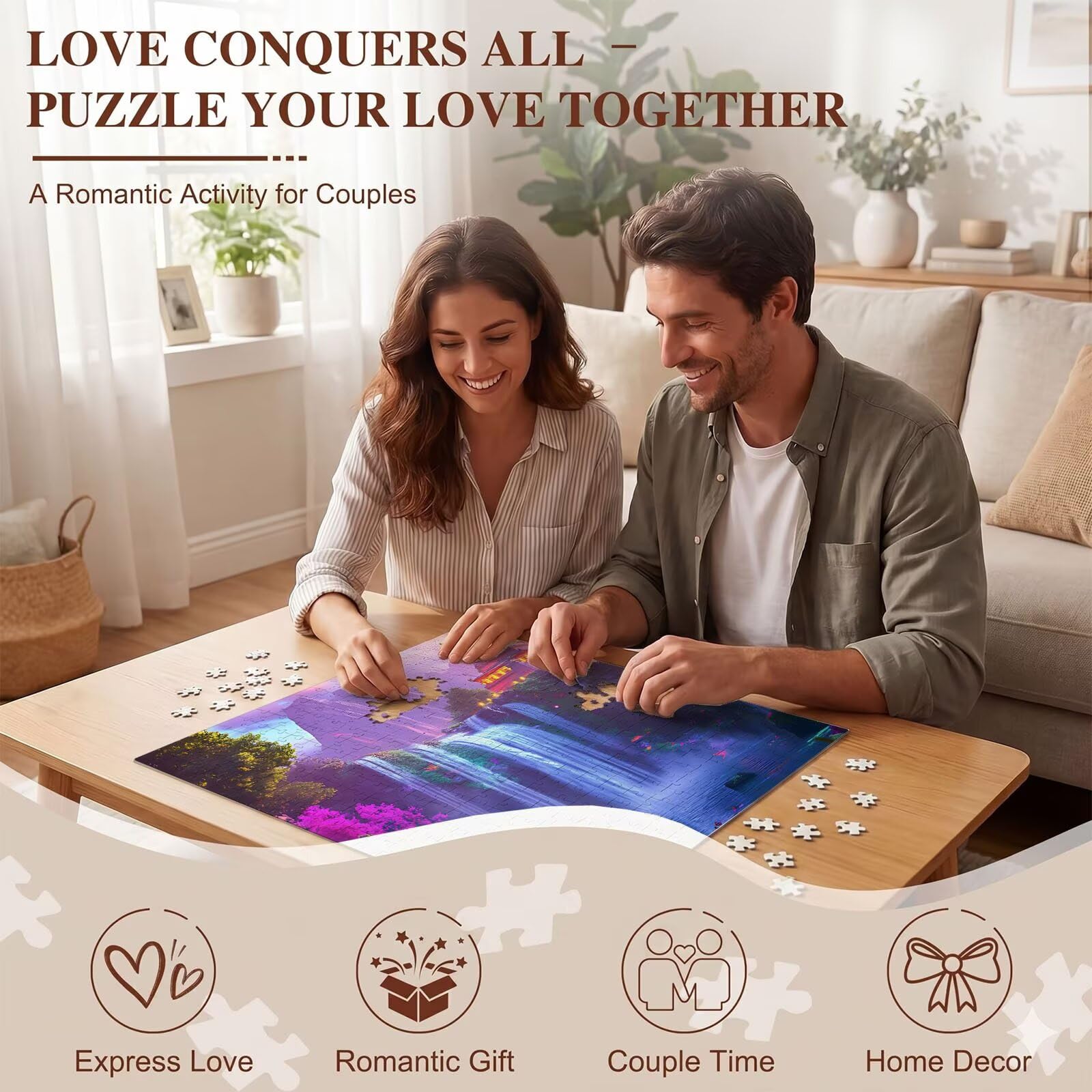 paesaggio Autunno Puzzle 4000 Pezzi per Adulti, Puzzle in Legno - Collezione Classica con Poster Incluso - Sfida di Concentrazione e Passatempo Antistress, Gioco per Famiglia, 141 x 87 cm f0-511