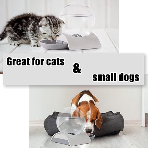 Miniatura 2 de Dispensador de agua para mascotas, dispensador automático de agua para gatos de gravedad de 2.8 L para gatos, perros y conejos, comedero desmontable