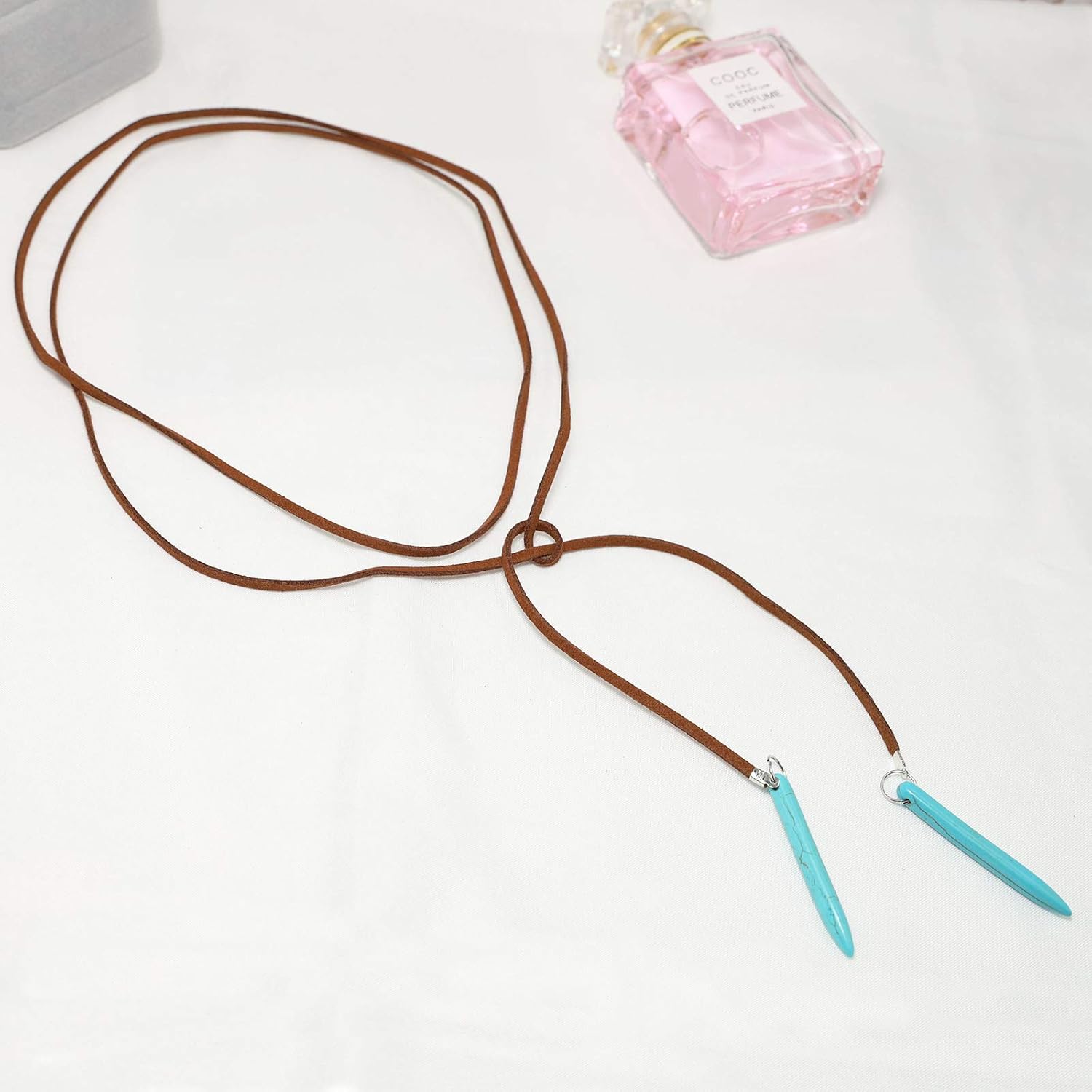 Layering Boho Necklace Chain Leather Layering Necklace Chain Adjustable Necklaces Jewelry for women and Girls - Image 4