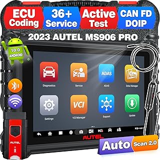 Autel MaxiSys MS906 PRO with MV108S (Valued C$80), ECU Coding, 2023 Android 10 MS906PRO Upgrade of MK908 MS906BT MS908 Same as MK906 Pro, 36+ Services, Bidirectional Control, CAN FD & DoIP, 4G&128G