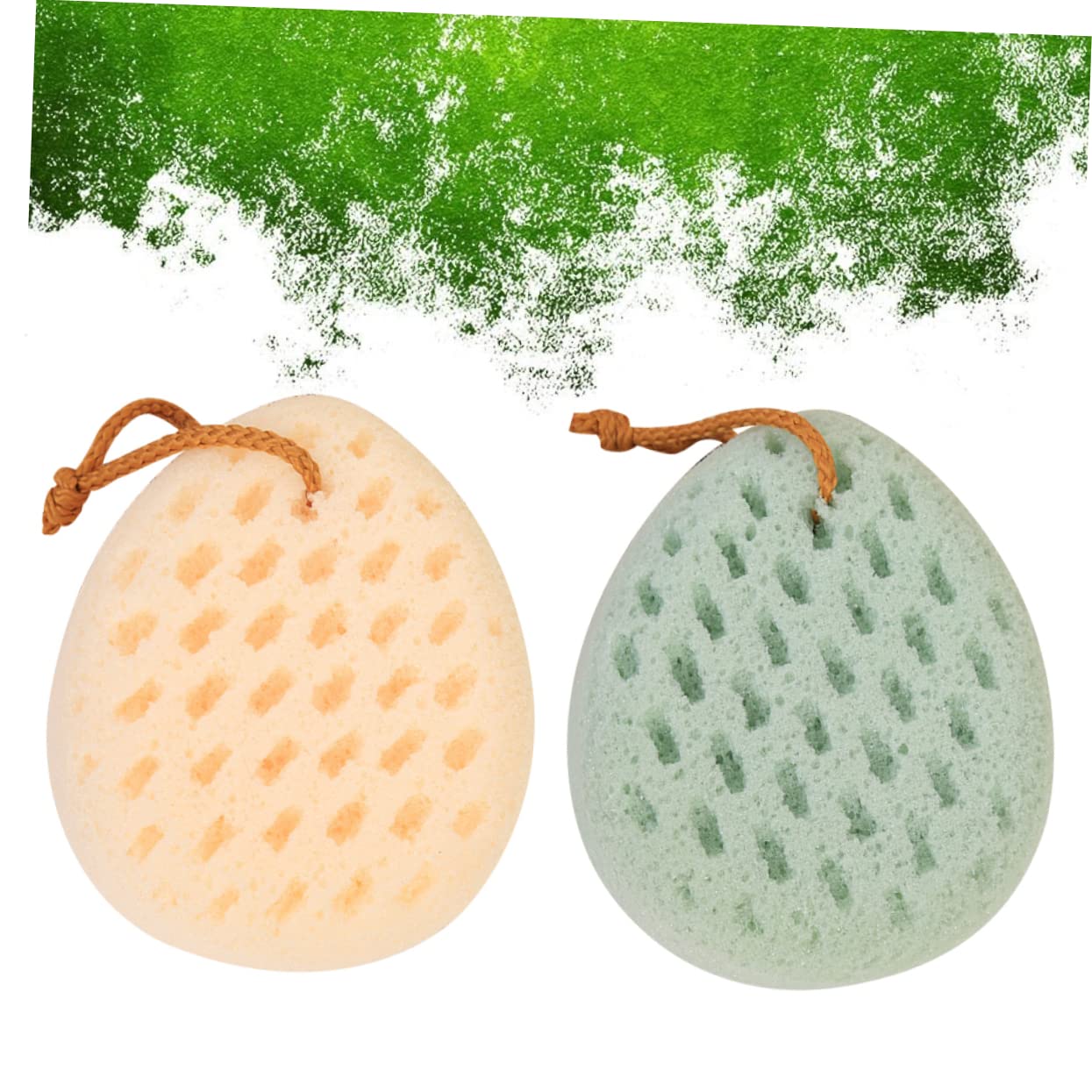 6 Piezas Esponja De Ducha Exfoliante Esponja De Lufa Para El Cuerpo Esponja De Fibras Naturales Cepillo De Esponja De Baño Exfoliante De Esponja Vegetal Esponjas Suave Almohadón